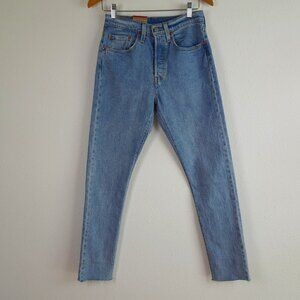 Levi's 501 Skinny Jeans Women's 26x30 Blue Denim High Rise